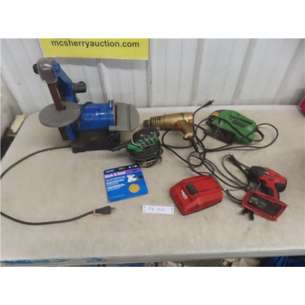 Powerfist Combination Belt & Disc Sander; Hilti Cordless Impact, Charger - No Battery; Power Tools: