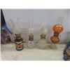 Image 2 : Miniature Oil Lamps & 6 Brass Pieces, Vases, Cups, Bell
