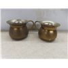 Image 8 : Miniature Oil Lamps & 6 Brass Pieces, Vases, Cups, Bell