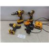 Image 1 : 20v Dewalt Cordless Tools: 1/4" Impact, 1/2" Driver, 1/2" Hammer Drill, 4 Batteries & 1 Charger