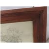 Image 9 : 2 Wood Framed Sketch Style Pictures 15" X 22"