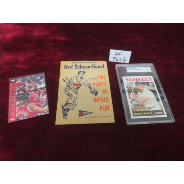 Mickey Mantle "graded 7" Baseball Card, Michael Jordan Basketball Card +