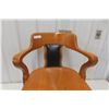 Image 2 : Solid Oak Office Arm Chair 