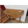 Image 2 : 6pce Folding Table, Chair & Stand Set 