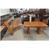 Image 1 : Oak Table 30'' x 42'' x 60'' , 15'' Leaf & 4 Chairs 