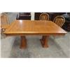 Image 2 : Oak Table 30'' x 42'' x 60'' , 15'' Leaf & 4 Chairs 