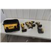 Image 1 : 4 Dewalt 20V Tools : DCD740 3/8'' Angle Drill, DCS356 Oscillating Multi Tool,