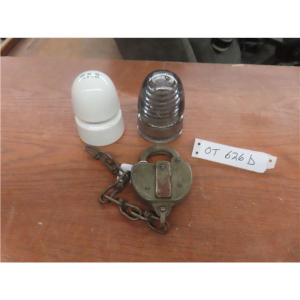2 Cpr Insulators and At&sf Railway Lock