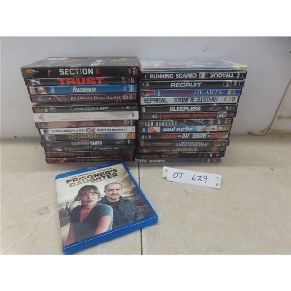 Lot of 29 Dvds and 1 Blu-ray Disc