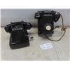Image 2 : 2 Vintage Telephones – One Wall-mount and One Desk Phone With Cranks