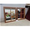Image 1 : 2 Wood-framed Window Pane Style Mirrors 22 1/2" X 18 1/2"