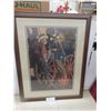 Image 1 : Ducks Unlimited Framed Cowboy Print 38" X 30"