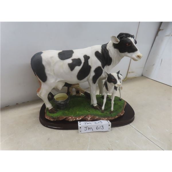 Cow and Calf Statue 12" X 14" X 8"