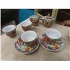 Image 2 : 18-pcs of China With Creamer, Sugar Bowl, Cups, Saucers, Side Plates, Gold Trim 6 Piece Tea Set +