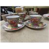 Image 5 : 18-pcs of China With Creamer, Sugar Bowl, Cups, Saucers, Side Plates, Gold Trim 6 Piece Tea Set +