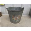 Image 9 : Three Galvanized Pails, Assorted Plumbing Fittings, and Heavy-duty Rope