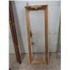 Image 11 : Colonial Coat/Hat Tree, Fluorescent Light Frame (2x4 Ft), Bamboo Poles, and Beveled Glass Window +
