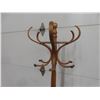 Image 4 : Colonial Coat/Hat Tree, Fluorescent Light Frame (2x4 Ft), Bamboo Poles, and Beveled Glass Window +