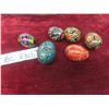 Image 1 : 6 Wooden Painted Eggs