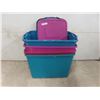 Image 1 : 4 Storage Totes With 4 Lids