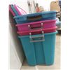 Image 3 : 4 Storage Totes With 4 Lids