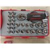 Image 2 : 16 Oz Mallet, Bolt Cutters, Hatchet, 1/4" Drive Ratchet Set, Drill Bits, Wood Handles