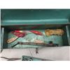 Image 2 : Metal Toolbox With Pliers, Wrenches, Screwdrivers, Pipe Wrenches, Crescent Wrench, Teflon Tape +
