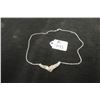 Image 1 : 14K Gold Sterling Silver and Diamond Necklace, 17" Length, 8.9 Grams