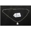 Image 1 : Sterling Silver Necklace with Pendant, 18" Length, 8.9 Grams