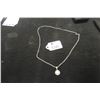 Image 1 : Sterling Silver Necklace with Pendant, 18" Length, 5.4 Grams