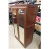 Image 2 : Wooden 2 Door Closet with Mirror, 65" x 36" x 20"