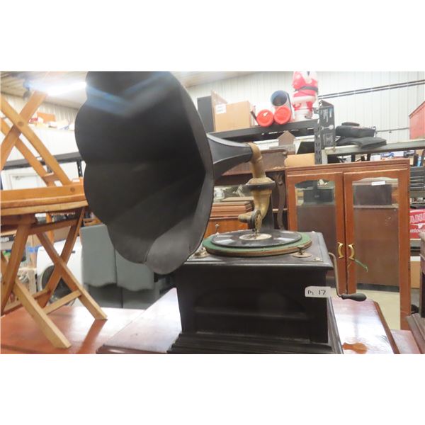 Tabletop Gramophone with Horn