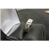 Image 2 : 10k White Gold Size 8 1/2 Ring 3.8grams 