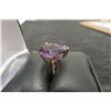 Image 2 : 14k Gold & Amethyst Size 4 Ring 4.5Grams 