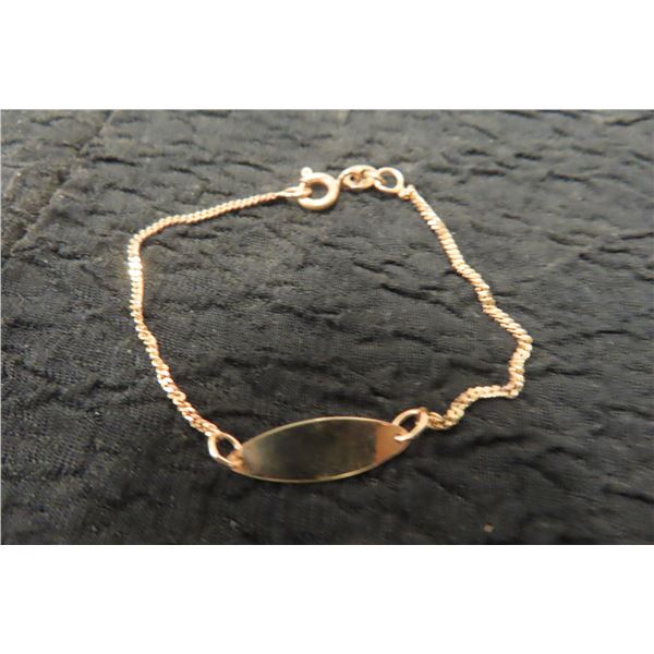 10k Gold I.D. Bracelet 5'' 0.79grams 