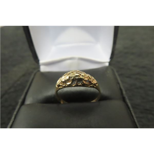 10k Gold Nugget Style Size 6 Ring 1.3grams 