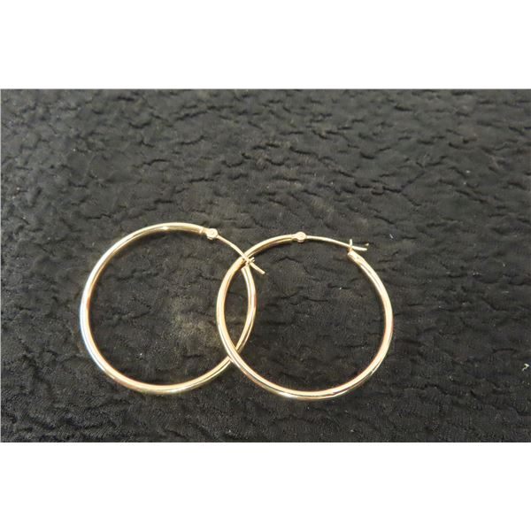 14k Gold Hoop Earrings 1.3 Grams 