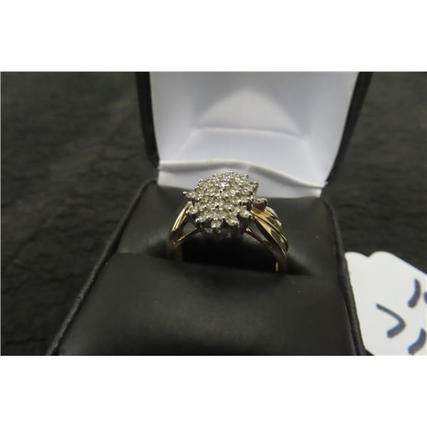 14k Gold&Diamond Ring Size 8 , 6.2grams 