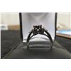 Image 2 : 10k White Gold & Diamond Ring Size 6 1/2 , 3grams 