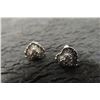 Image 2 : 10k White Gold & Diamond Earrings and Locket 2.9grams