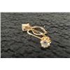 Image 2 : 14k Gold and Diamond Earrings 1.2grams