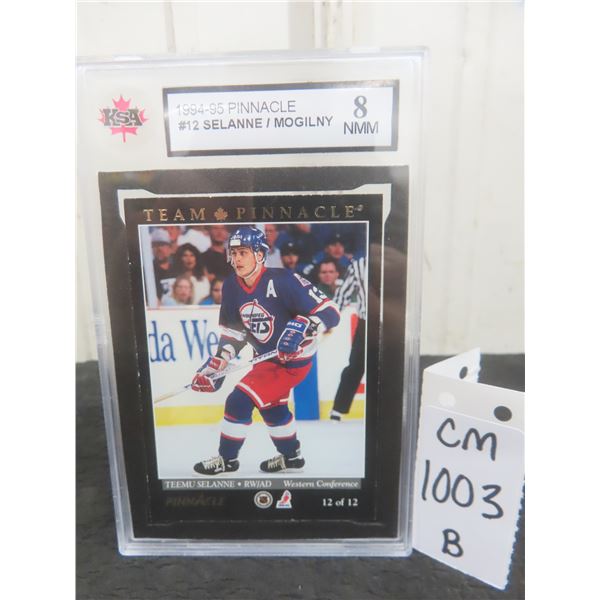 Graded Teemu Selanne Team Pinnacle Hockey Card