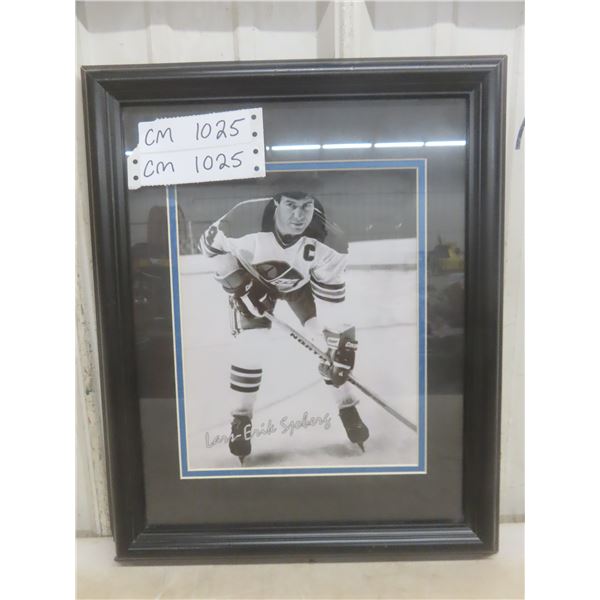 Framed Lars-Erik Sjoberg Winnipeg Jets Photo