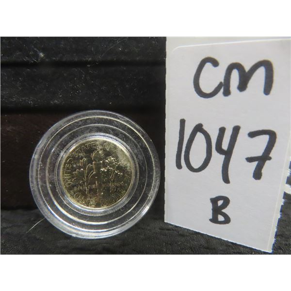 Gold-Plated U.S. Dime