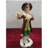 Image 16 : Three Dresden Lace Porcelain Figurines, Tallest 7 1/2" With Two Stands, Some Skirt Damage.