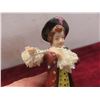 Image 18 : Three Dresden Lace Porcelain Figurines, Tallest 7 1/2" With Two Stands, Some Skirt Damage.