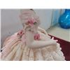 Image 8 : Pair of Dresden Lace Porcelain Figurines, Tallest 9 1/2", Minor Dress Damage.
