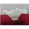 Image 2 : Pair of Fenton French Opalescent Hobnail Ruffled Bowls and Lily of the Valley Opalescent Blue Gl…