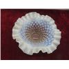 Image 3 : Pair of Fenton French Opalescent Hobnail Ruffled Bowls and Lily of the Valley Opalescent Blue Gl…