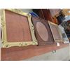 Image 1 : Three Large Picture Frames (25" X 21") and Wood-framed Mirror (28" X 23").
